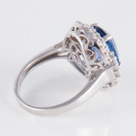 Bague Bague Style Marguerite Saphir Diamants 58 Facettes