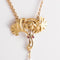 Collier Collier Pendentif Feuillage Diamants Perle 58 Facettes
