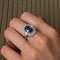 Bague Bague Style Marguerite Saphir Diamants 58 Facettes