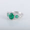 Bague 54 Bague style Jarretière Emeraudes Diamants 58 Facettes