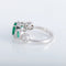 Bague 54 Bague style Jarretière Emeraudes Diamants 58 Facettes