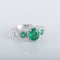 Bague 54 Bague style Jarretière Emeraudes Diamants 58 Facettes