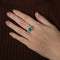 Bague 54 Bague style Jarretière Emeraudes Diamants 58 Facettes