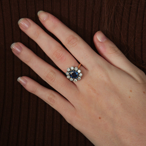 Bague 51 Bague Pompadour Saphir Diamants 58 Facettes