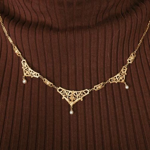 Collier Collier Draperie Perles 58 Facettes