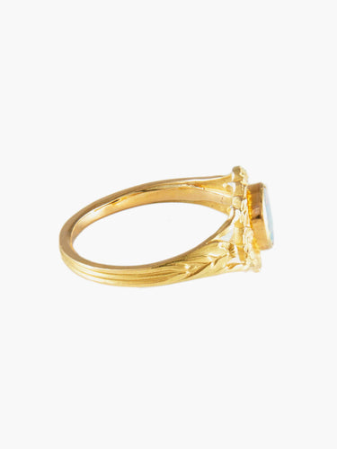 Bague 57 Bague Ancienne Or Jaune Opale 58 Facettes