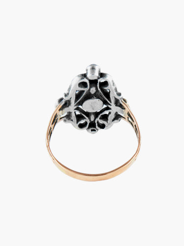 Bague Bague Ancienne Or et Argent 58 Facettes