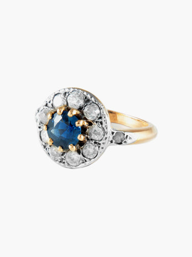 Bague Bague Pompadour Saphir Diamants 58 Facettes