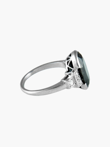Bague 52.5 Bague Art Déco Platine Saphir Diamants 58 Facettes