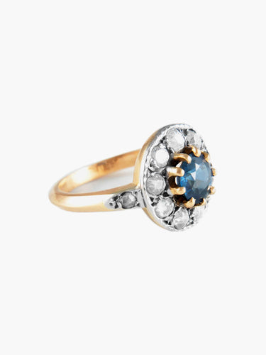 Bague Bague Pompadour Saphir Diamants 58 Facettes