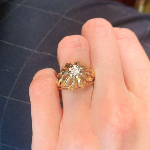 Bague 49 Bague Or jaune Diamant 58 Facettes