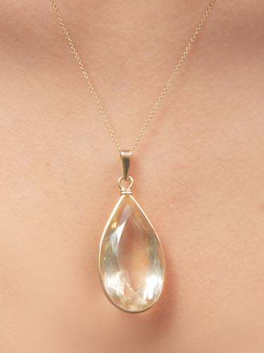 Pendentif PENDENTIF "POIRE" CITRINE 58 Facettes 140015