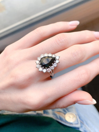 Bague 50 Parure Saphirs Diamants 58 Facettes
