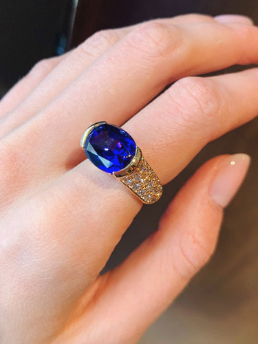 Bague 52 Bague OJ PERRIN Tanzanite et Diamants 58 Facettes