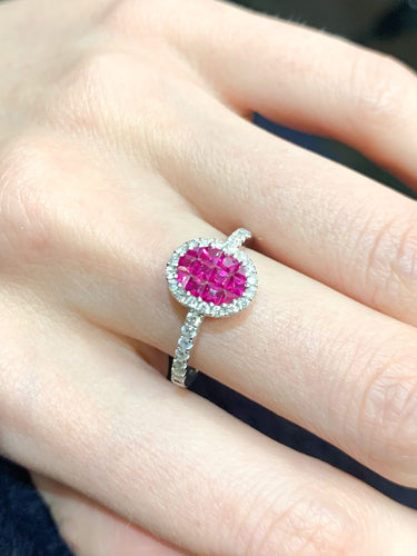 Bague Bague Rubis calibrés 58 Facettes