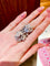 Bague 53 Bague Fleur Mobile 58 Facettes
