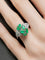 Bague Bague Feuillage Or Blanc, Diamants & Emeraudes 58 Facettes 150042