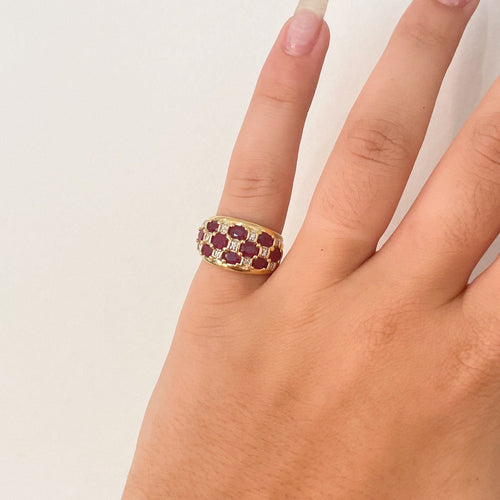 Bague 50 Bague Boule Rubis 58 Facettes