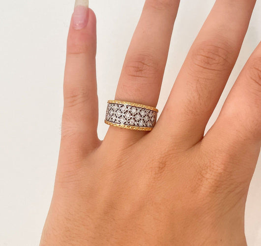 Bague 53 Bague Dentelle Diamants 58 Facettes