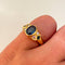 Bague Bague Jonc Saphir Emeraudes Diamants 58 Facettes 1