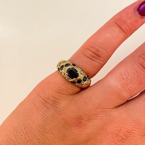 Bague Bague Jonc saphir Diamants 58 Facettes 0