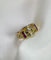 Bague Bague Vintage Or jaune Diamants Rubis, Maille Panthère 58 Facettes