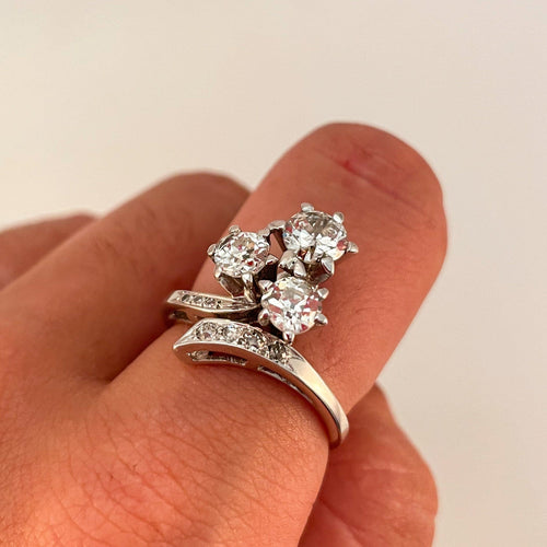 Bague Bague Solitaire 3 diamants 58 Facettes 1
