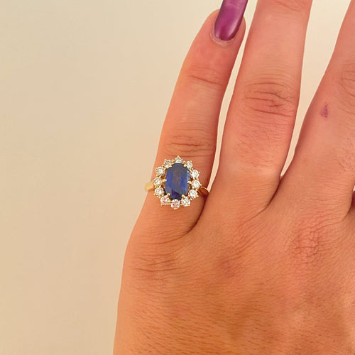 Bague 50 Bague Marguerite Saphir Diamants 58 Facettes 1
