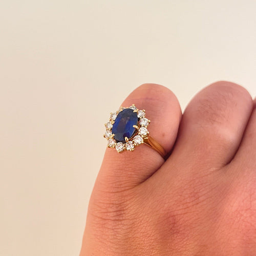 Bague 50 Bague Marguerite Saphir Diamants 58 Facettes 1