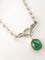 Collier Collier Deux Ors, Emeraude Cabochon & Pavage Diamants 58 Facettes