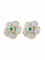 Boucles d'oreilles Boucles d'oreilles Marguerite Emeraudes Diamants 58 Facettes