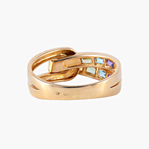 Bague 54 Bague Guy Laroche pierres de couleur 58 Facettes