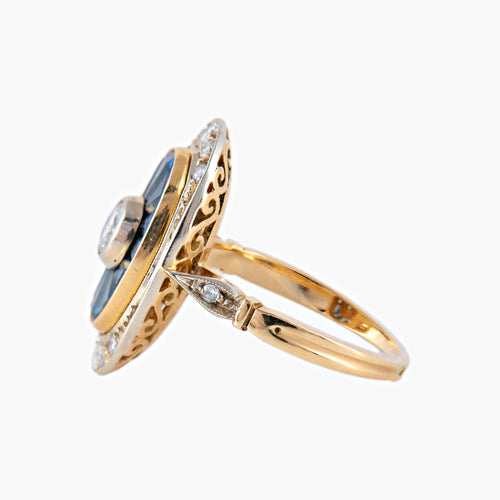 Bague 49.5 Bague années 1930 diamants et saphirs 58 Facettes P3L15