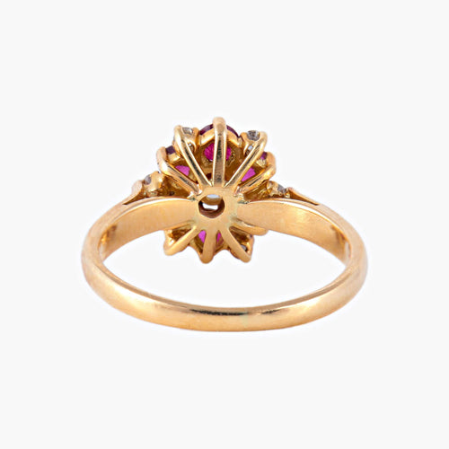 Bague 55 Bague Marguerite diamants et rubis 58 Facettes P6L12