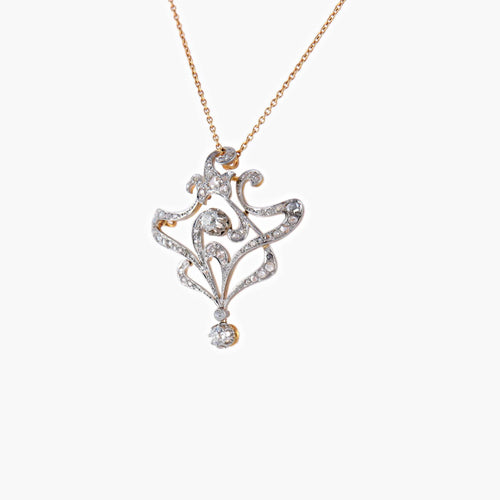 Collier Collier Art nouveau diamants 58 Facettes P3L6
