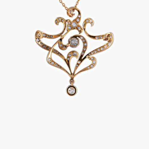 Collier Collier Art nouveau diamants 58 Facettes P3L6