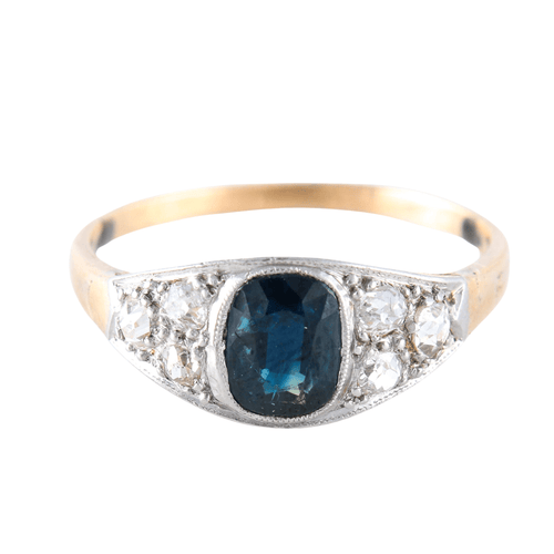 Bague Bague Art Déco Saphir Diamants 58 Facettes 2686