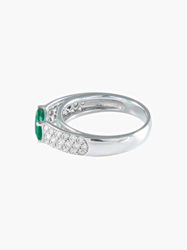 Bague 52.5 BAGUE EMERAUDE ET DIAMANTS 58 Facettes 417 00087