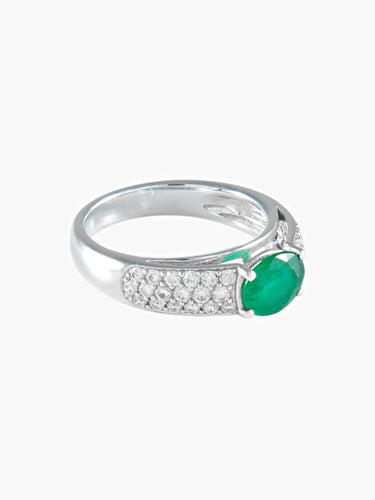 Bague 52.5 BAGUE EMERAUDE ET DIAMANTS 58 Facettes 417 00087