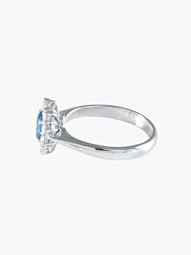 Bague 53 BAGUE MARGUERITE SAPHIR ET DIAMANTS 58 Facettes 418 50136