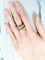 Bague 52 BAGUE ASYMETRIQUE OR JAUNE PAVAGE DIAMANTS 58 Facettes 413 50026
