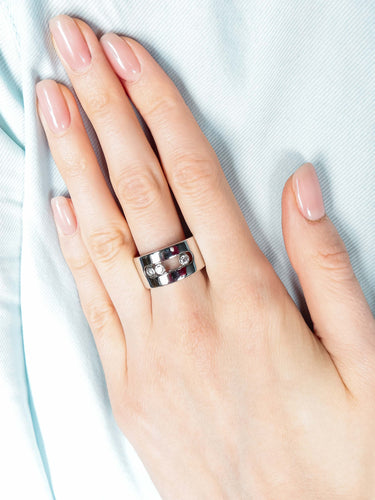 Bague 53 BAGUE OR GRIS - MESSIKA 58 Facettes 422 00191