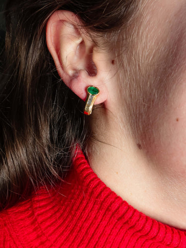 Boucles d'oreilles BOUCLES D'OREILLES EMERAUDE ET DIAMANTS 58 Facettes 477 00018