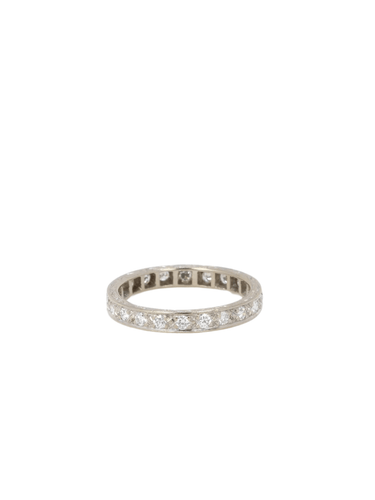 Bague Alliance américaine platine diamants 0,55 ct 58 Facettes J60