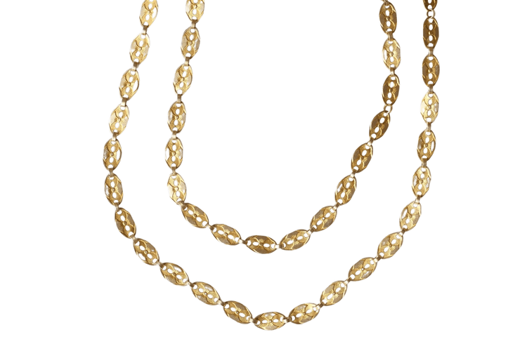 Collier Collier chaîne double or et fermoir émaillé 58 Facettes