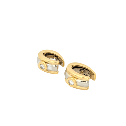 Boucles d'oreilles Boucles d'oreilles 2 ors et diamants 58 Facettes 28905