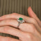 Bague Bague Marguerite Emeraude Diamants brillants & baguettes 58 Facettes 1
