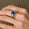 Bague 51 Bague double Saphir Diamants 58 Facettes HS20818