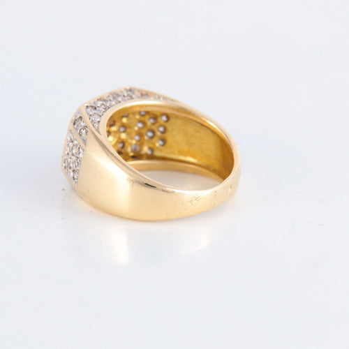 Bague 50 Bague Chevalière pavage diamants 58 Facettes 1