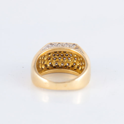 Bague 50 Bague Chevalière pavage diamants 58 Facettes 1